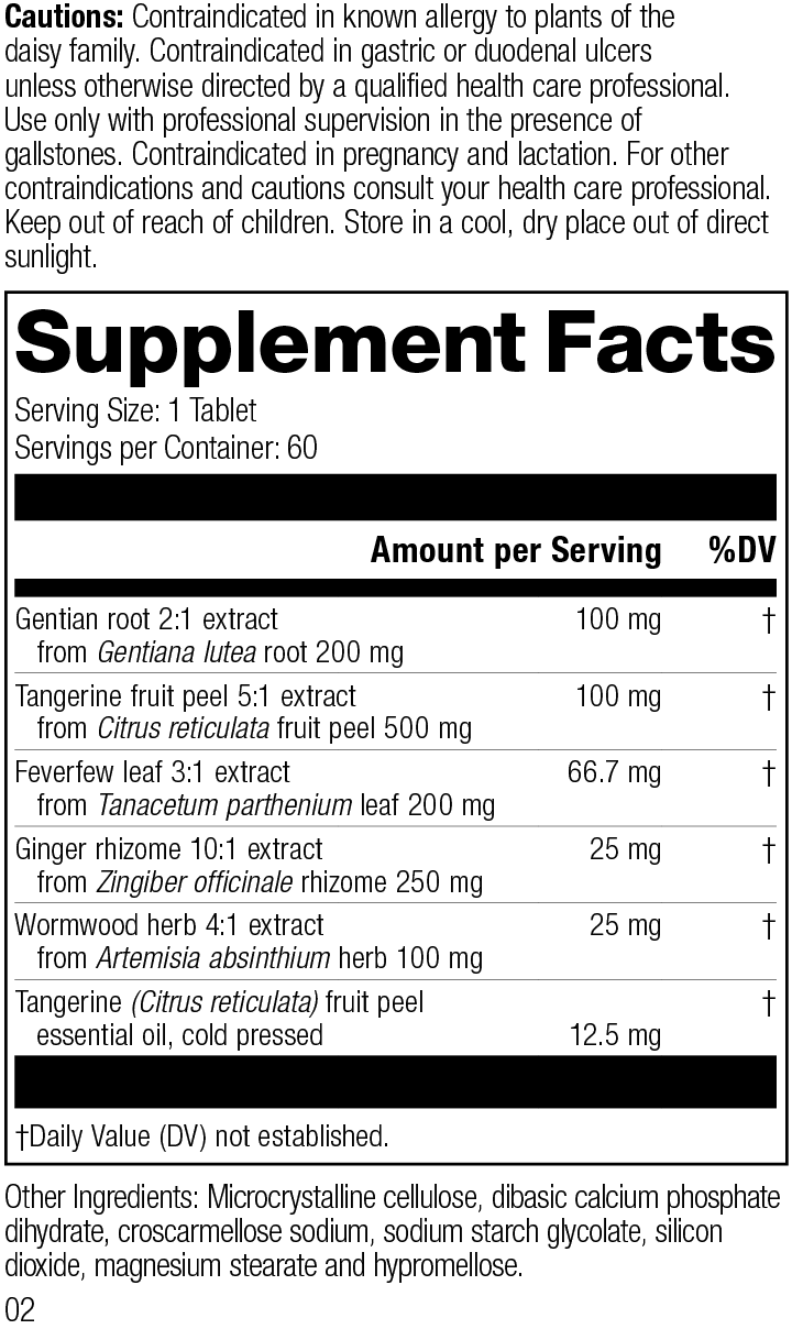 DiGest Forte, 60 Tablets, Rev 02 Supplement Facts