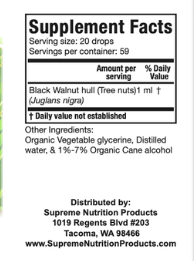 Black Walnut Tincture by Supreme Nutrition