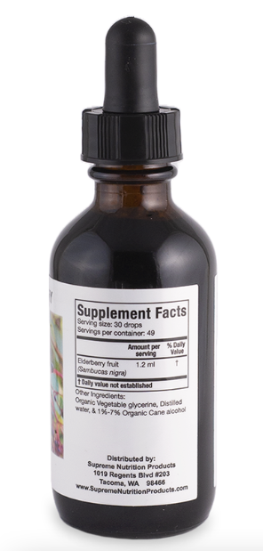 Elderberry Tincture by Supreme Nutrition