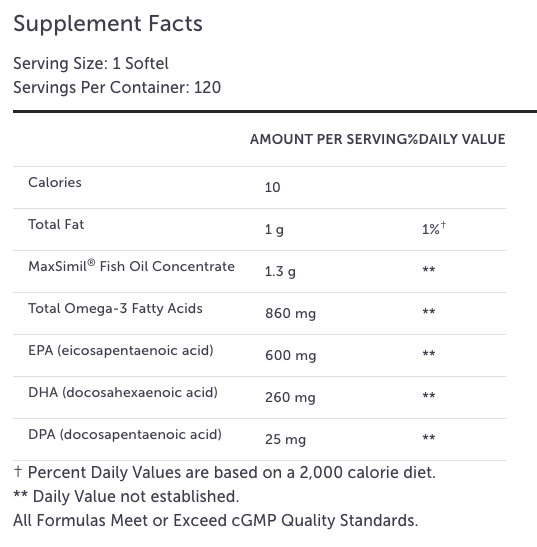 Omega MonoPure 1300 EC by Xymogen