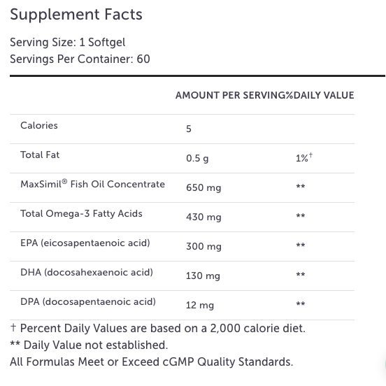 Omega MonoPure 650 EC by Xymogen