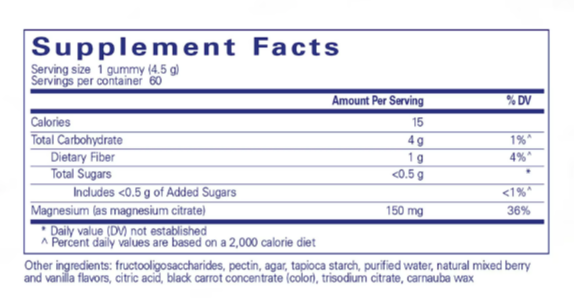 Magnesium Gummy by Pure Encapsulations