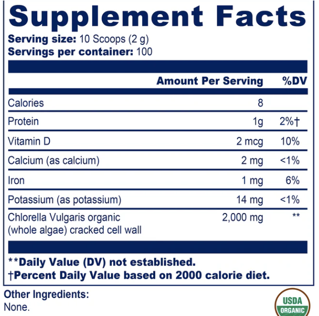 Chlorella Vulgaris Powder by BioPure