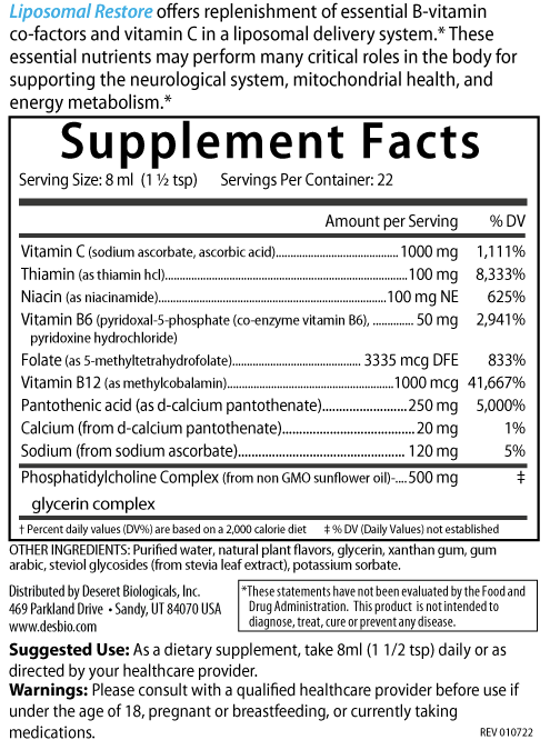 Liposomal Restore by Deseret Biologicals