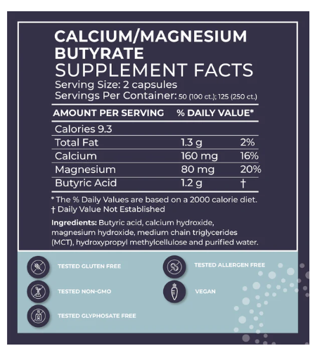 Calcium Magnesium Butyrate by BodyBio