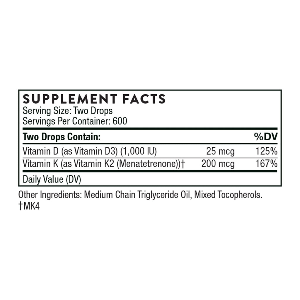 Vitamin D + K2 by Thorne Research