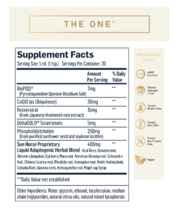 The ONE, Mitochondrial Optimizer by Quicksilver Scientific