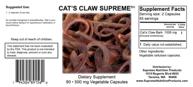 Cat's Claw Supreme by Supreme Nutrition