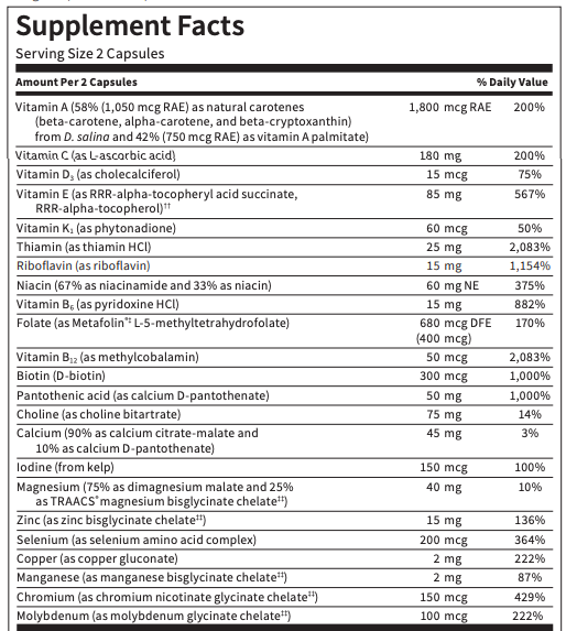 Vitaprime Capsules by SFI Health (formerly Klaire Labs)