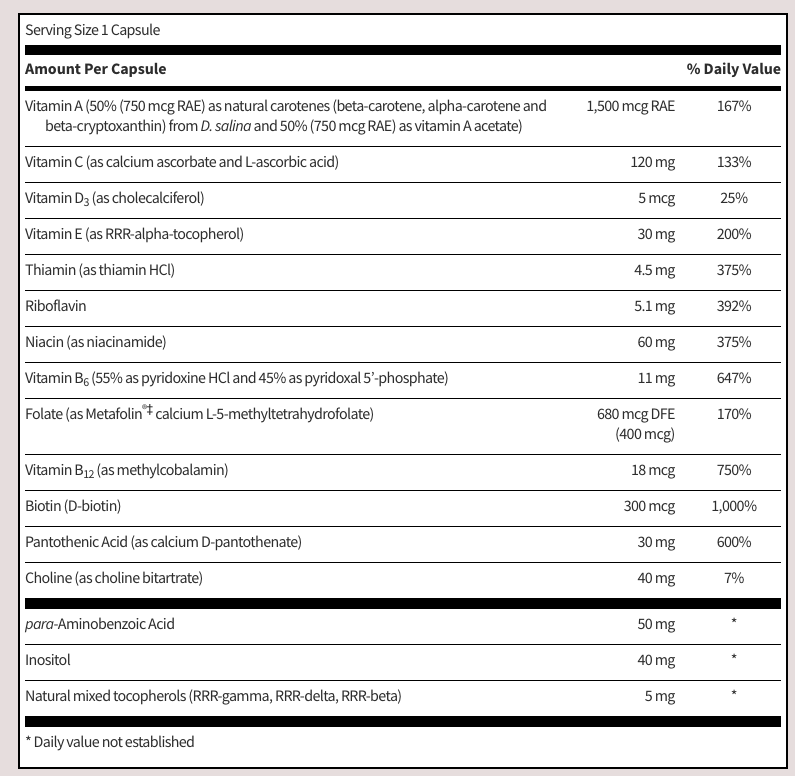 Multi-vitamin Complex by SFI Health (formerly Klaire Labs)