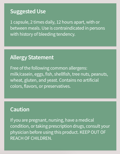 Nattokinase NSK-SD by SFI Health (formerly Klaire Labs)