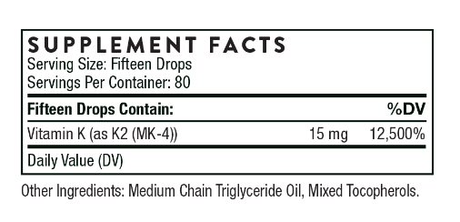 Vitamin K2 Liquid by Thorne Research