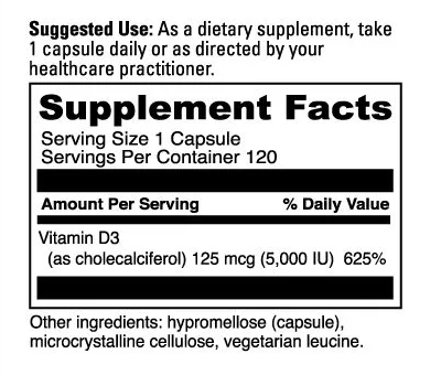 Vitamin D3 5000 IU by DaVinci Labs