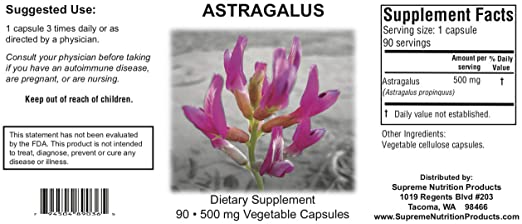 Astragalus by Supreme Nutrition