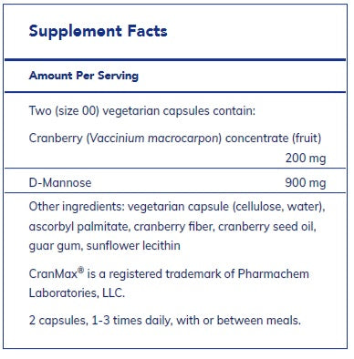 Cranberry/D-Mannose by Pure Encapsulations