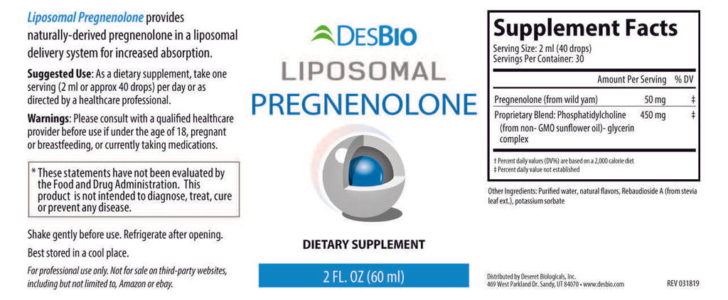 Liposomal Pregnenolone by Deseret Biologicals